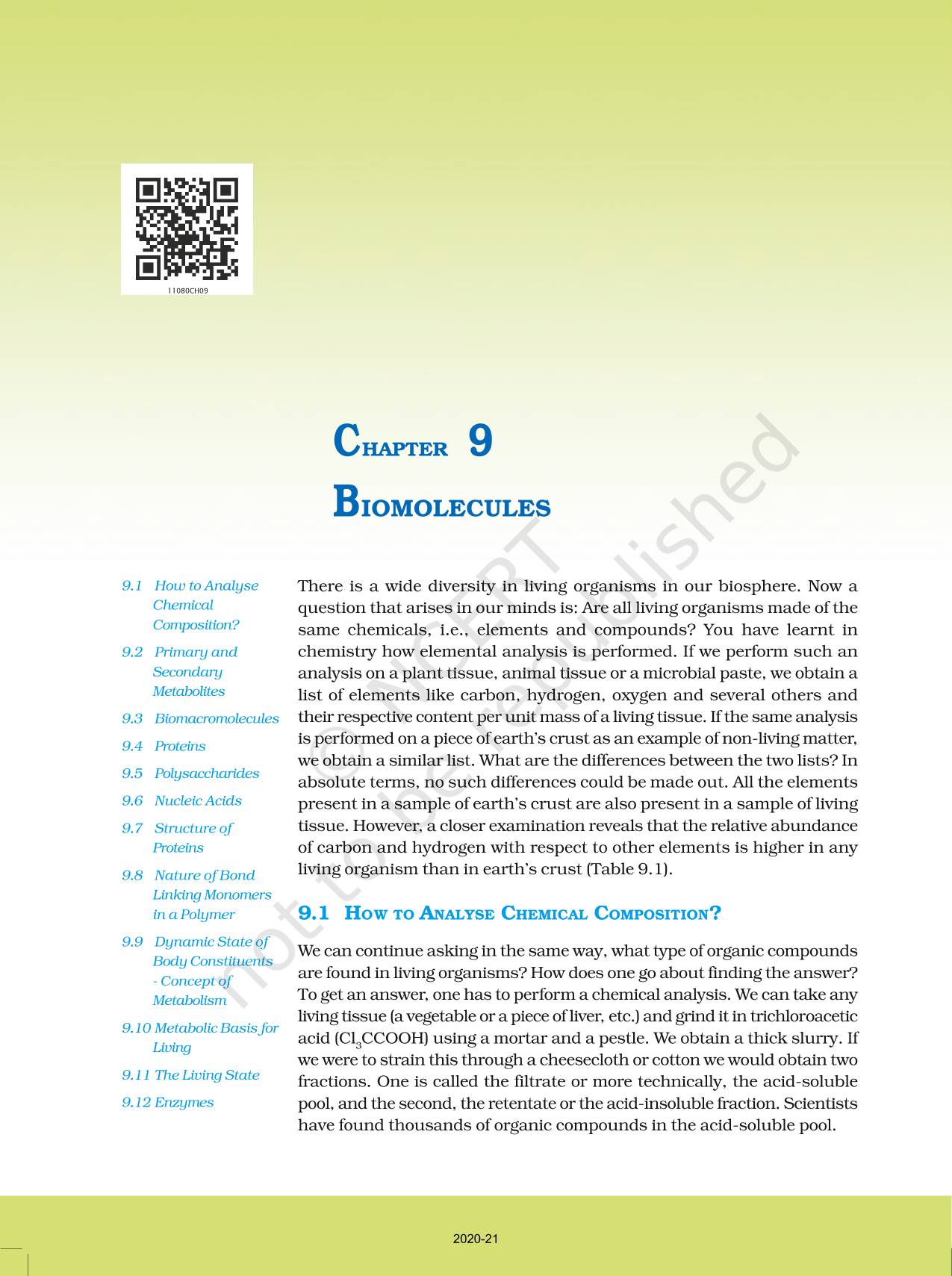 Biomolecules Ncert Book Of Class 11 Biology